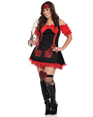 Adult Hottie Pirate Plus Size Costume 6928