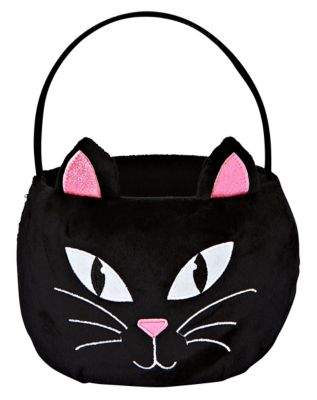 Plush Black Cat Treat Bucket by Spirit Halloween
