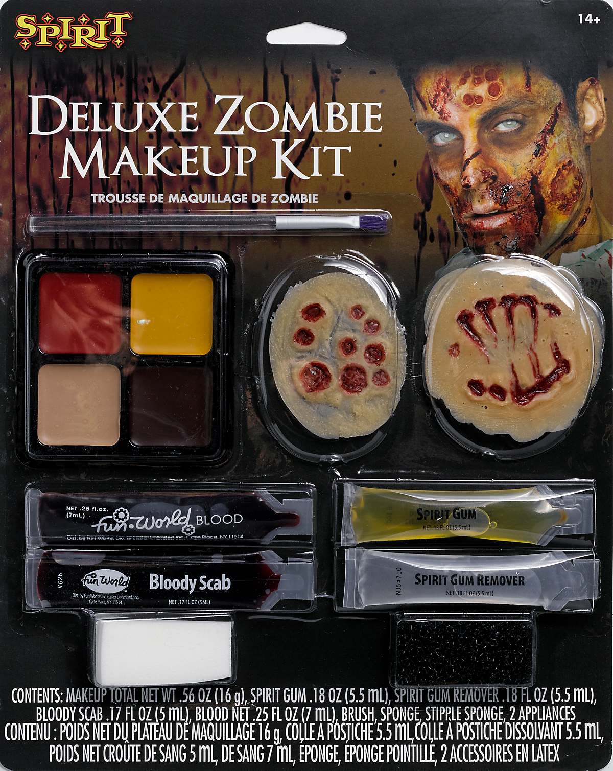 Zombie makeup character kit