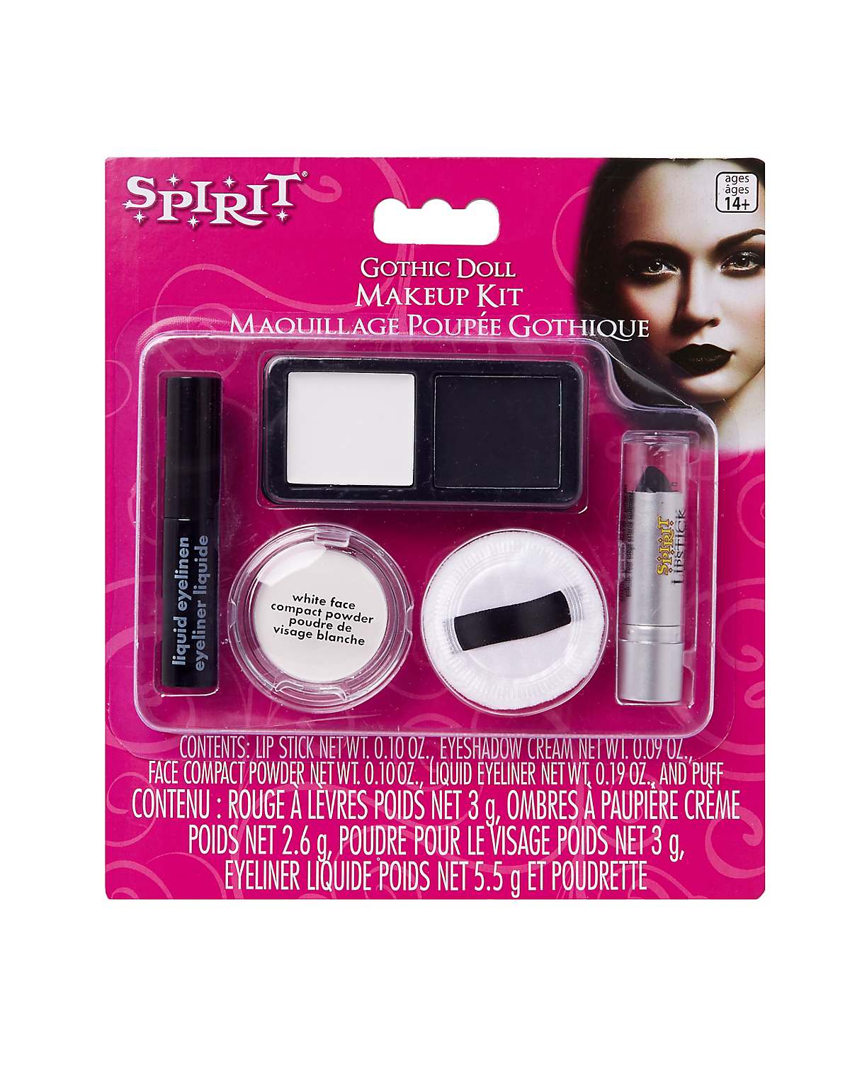 Gothic doll makeup character kit