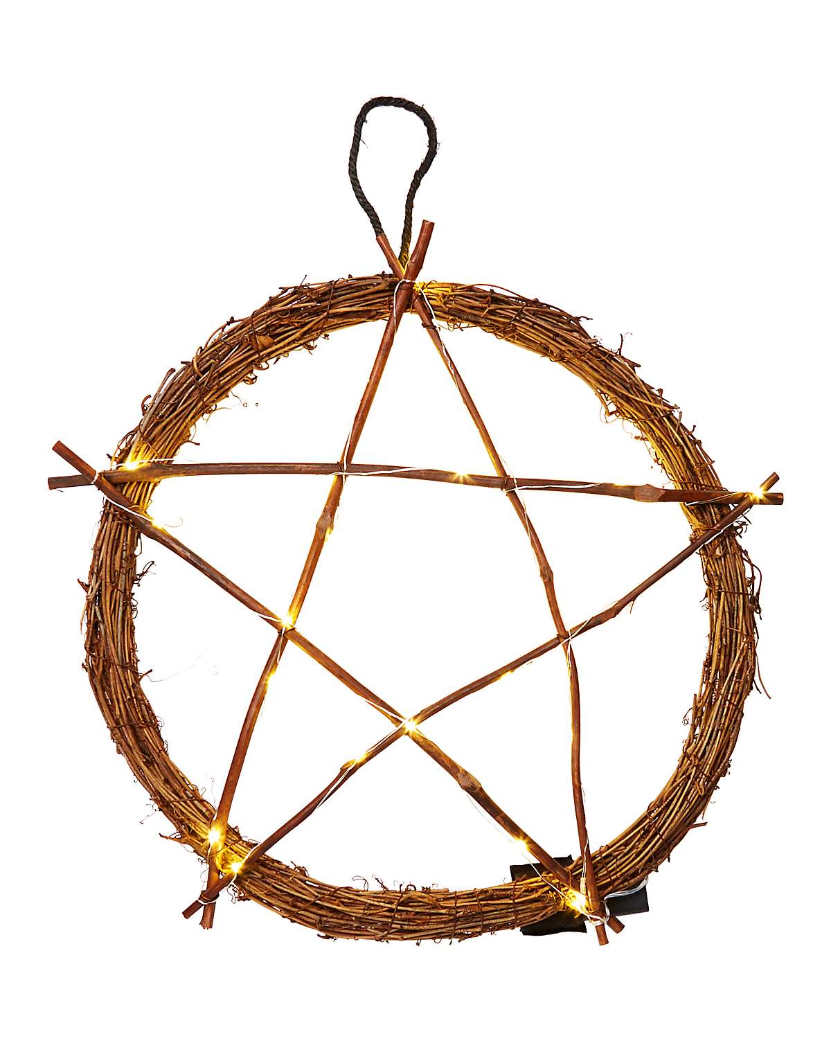 Light-up pentagram wreath