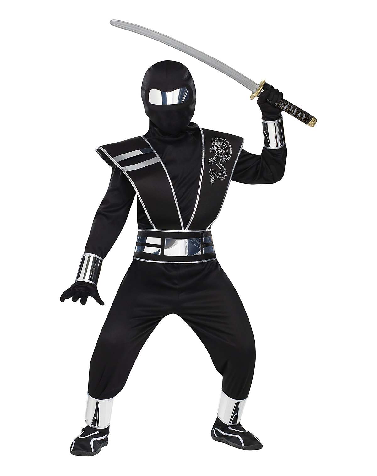 kids silver ninja costume