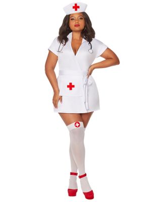 Sui Ydmyg dine Adult Classic Nurse Plus Size Costume - Spirithalloween.com