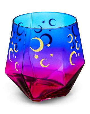 Buy Cat & Moon Design Wine Glass, Cute Mystical Glass online