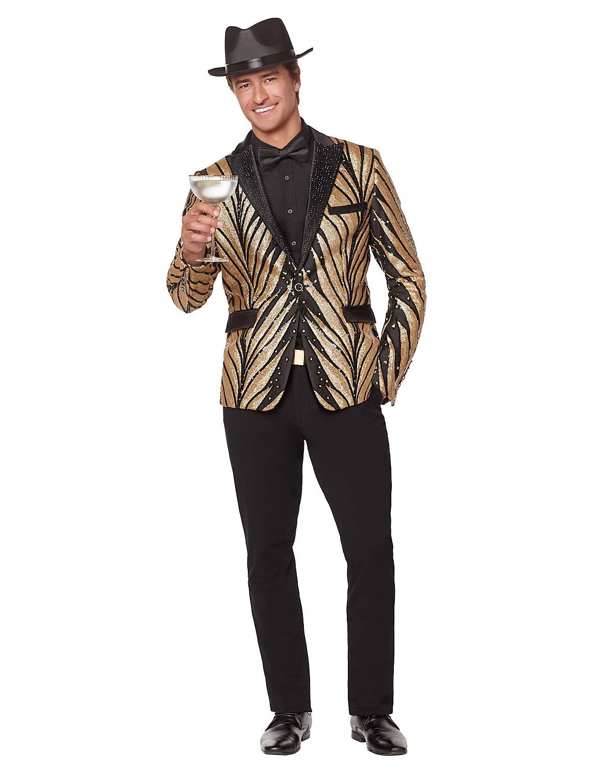Adult '20s Gold and Black Jacket
