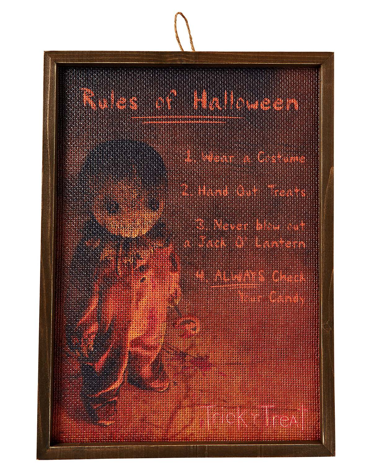 Trick 'r Treat Rules of Halloween Sign