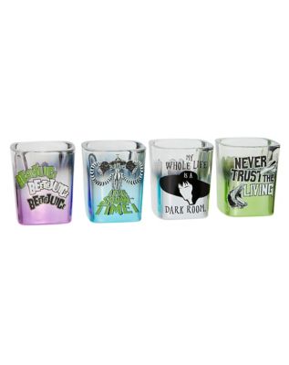 Beetlejuice Mini Glass Set - 4 Pack, Multi, 2 oz - Spirit Halloween