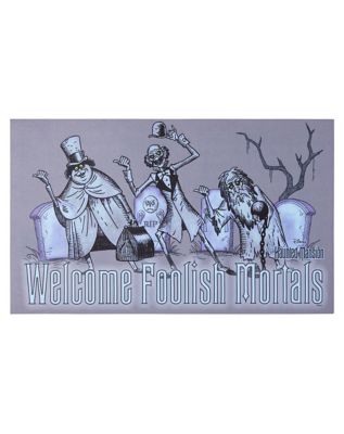 Welcome Foolish Mortals Doormat - The Haunted Mansion, Multi - Spirit Halloween