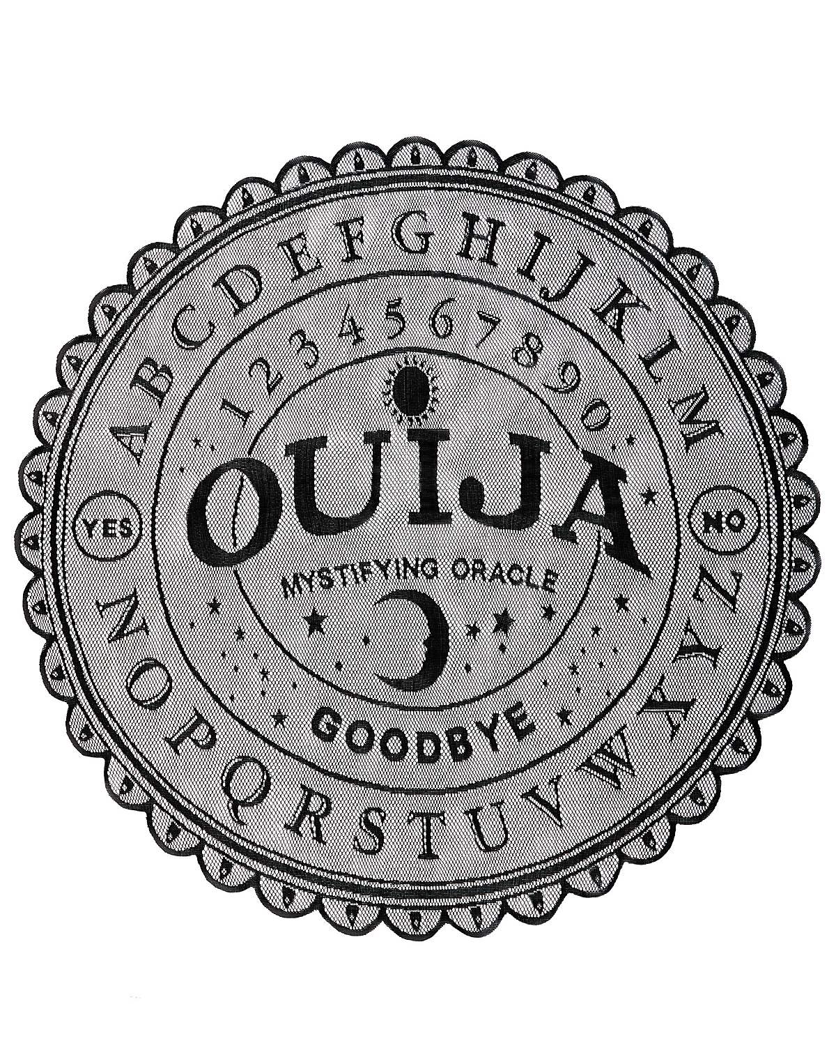 Round Ouija Board Tablecloth 