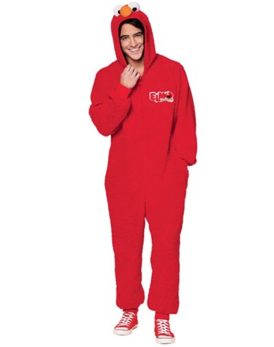 Adult Elmo Jumpsuit Costume - Sesame Street by Spirit Halloween