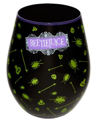 Bug Print Stemless Glass - Beetlejuice, Multi-Color - Spirit Halloween