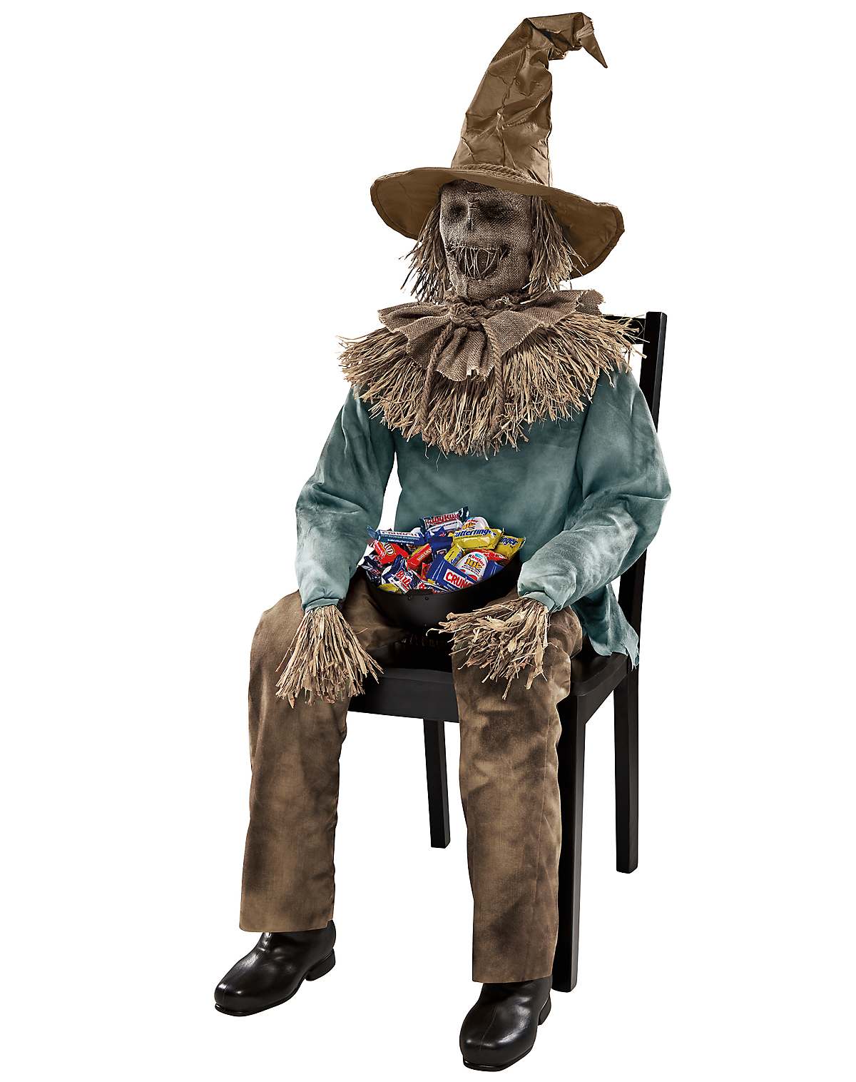 4.5 Ft Scary Sitting Scarecrow