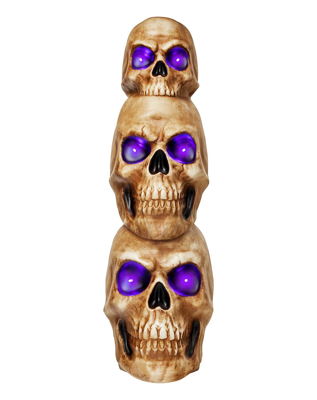 2.4 Ft Light-Up Skull Stack Decoration