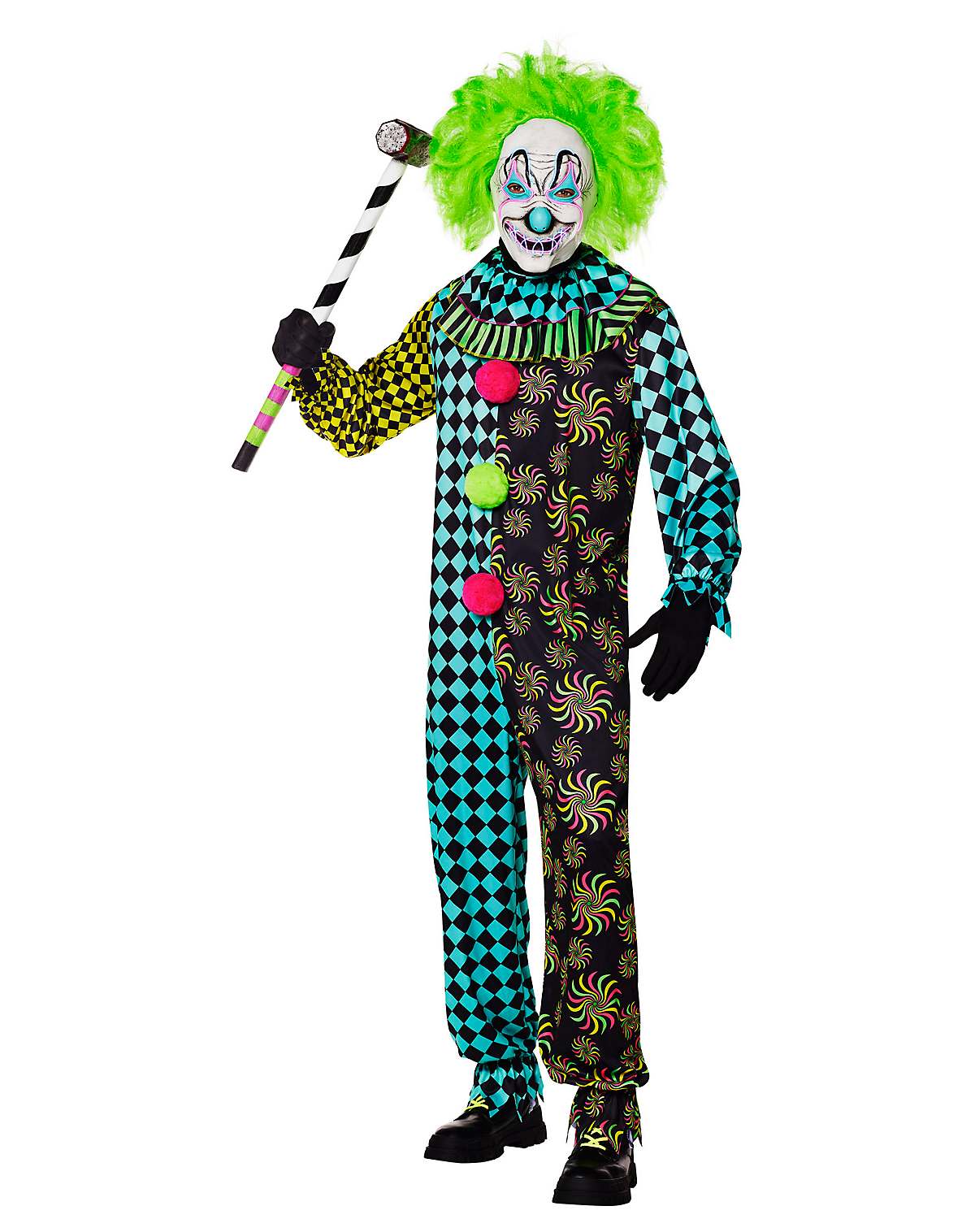 Adult Neon Clown Costume