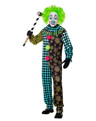 Spirit Halloween Adult Neon Carnival Clown Costume | Neon Clown Outfit |  Group Costumes | Circus Costume : : Clothing, Shoes & Accessories