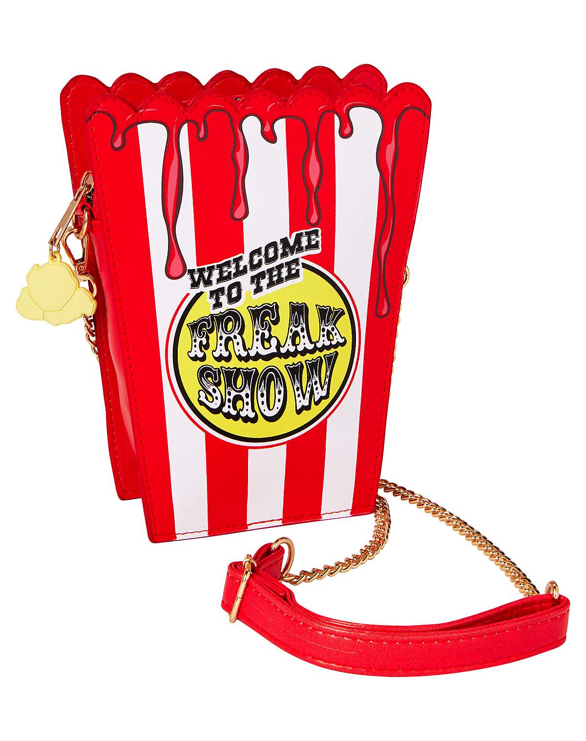 Scary Clown Popcorn Crossbody Bag