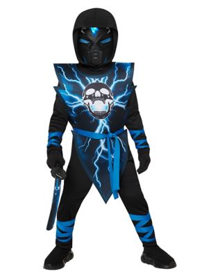 Toddler Electrified Ninja Costume, Black and Blue, 5T-6T - Spirit Halloween