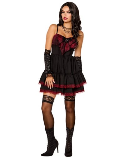 Adult Black and Red Vampire Spider Mini Dress by Spirit Halloween