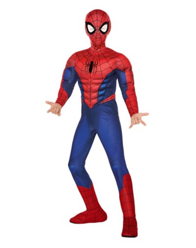Kid's Classic Spider-Man Muscle Jumpsuit Costume by Spirit Halloween