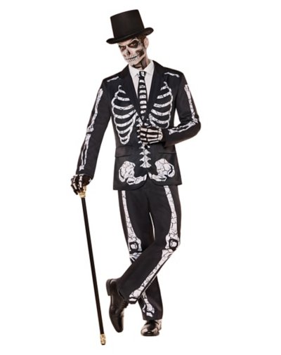 Adult Black Skeleton Suit by Spirit Halloween