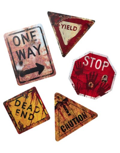Hazard Yard Signs - 5 Pack by Spirit Halloween