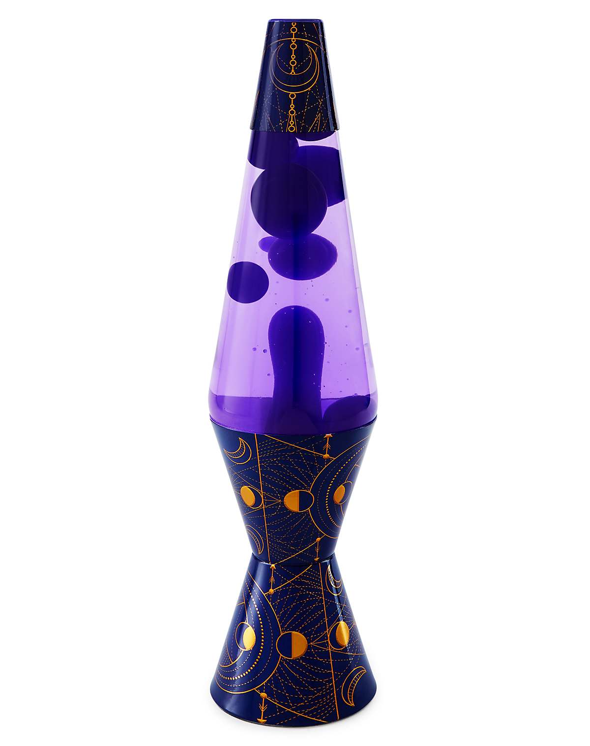 Blue and Purple Moon Phases Lava Lamp - 14.5 Inch
