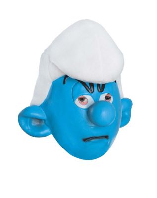 Grouchy Smurf Mask - The Smurfs - Spirithalloween.com