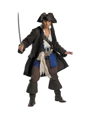 Adult Captain Jack Sparrow Costume Deluxe - Pirates of Caribbean