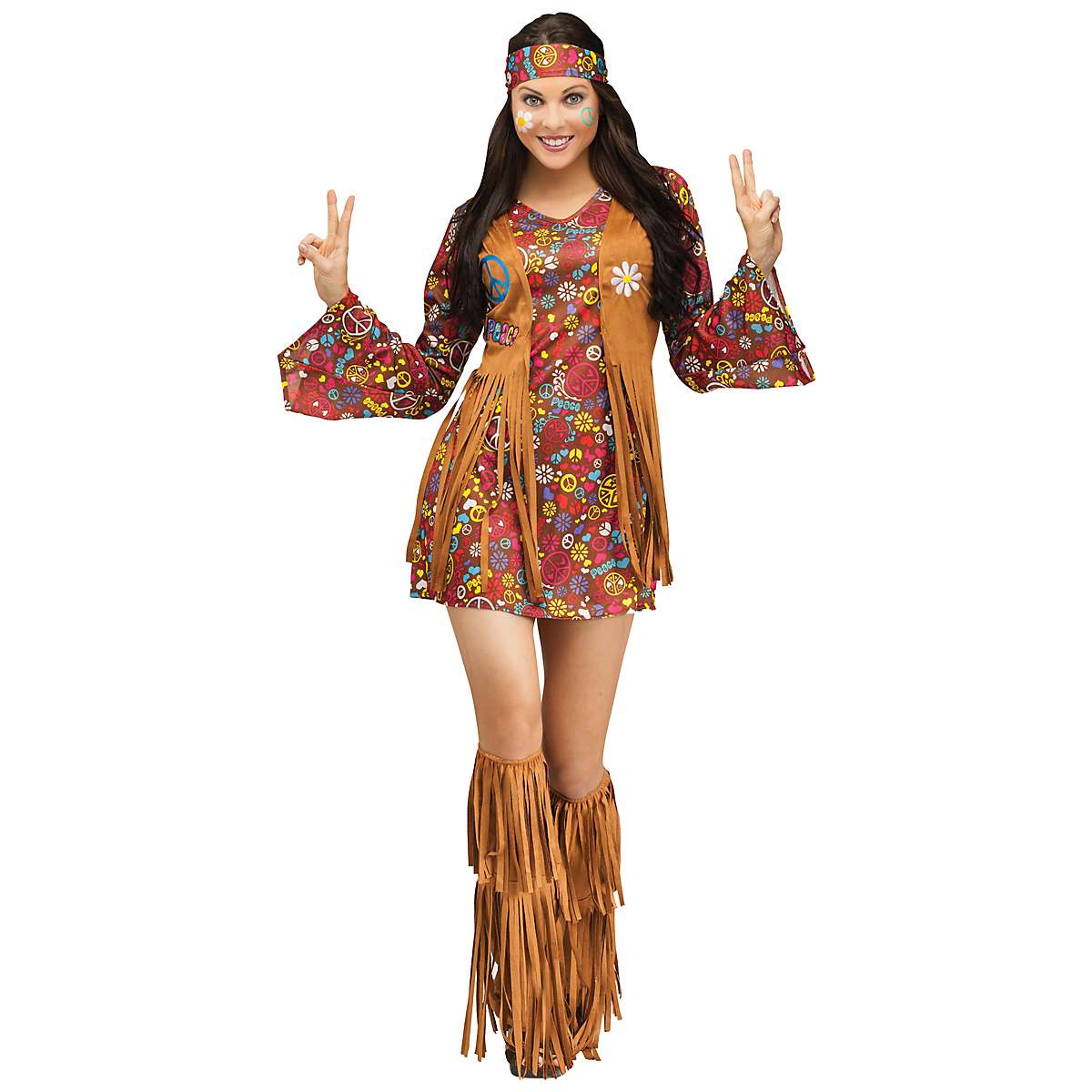Peace and love hippie costume