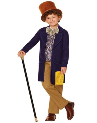 Kids Willy Wonka Costume - Willy Wonka and the Chocolate Factory, Multi, Small - Spirit Halloween