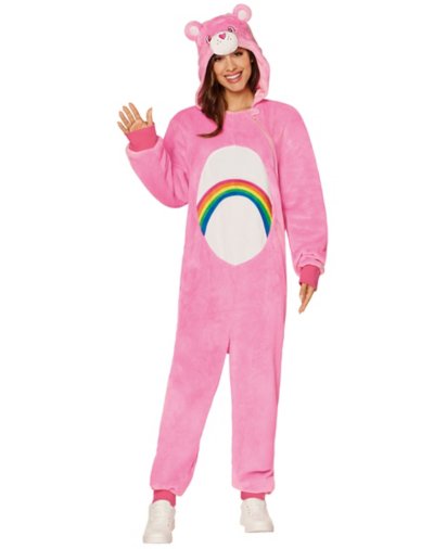 Adult Pink Cheer Bear Jumpsuit - Care Bears by Spirit Halloween