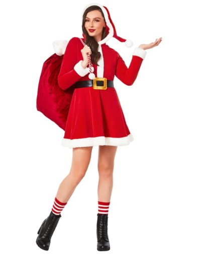 Adult Mrs. Claus Skater Dress by Spirit Halloween