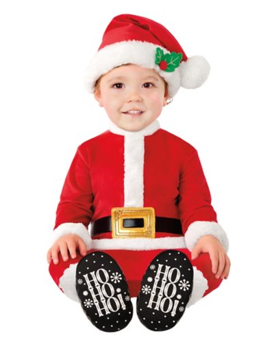 Baby Santa Clause Jumpsuit Costume by Spirit Halloween
