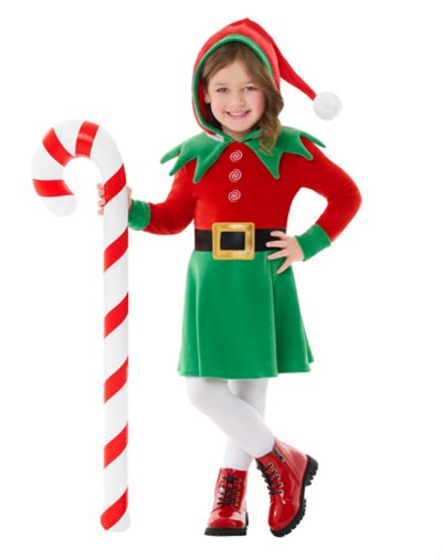 Toddler Elf Hooded Dress Costume by Spirit Halloween