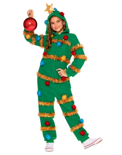 Kid's Christmas Tree Jumpsuit Costume by Spirit Halloween