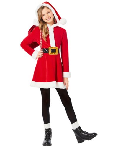 Kid's Hooded Santa Dress by Spirit Halloween