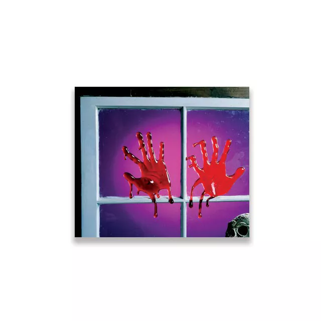 Bloody Hand Drips Window Clings at Spirit Halloween