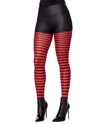 Black tights hotsell with red stripes