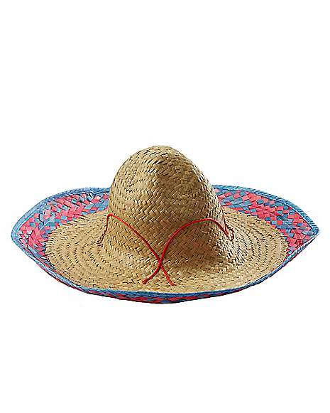Embroidered Straw Sombrero Hat - Spirithalloween.com