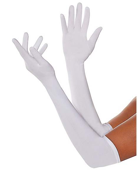 Long White Gloves - Spirithalloween.com