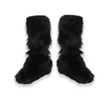 Kids Black Furry Boot Covers at Spirit Halloween