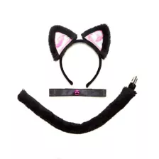 Black and Pink Cat Costume Kit at Spencer's