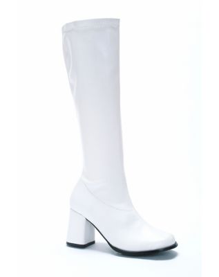 White gogo outlet boots in store