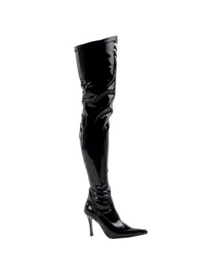 Black Thigh High Boots - Spirithalloween.com