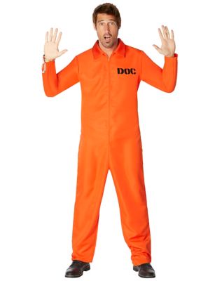 Adult Department of Corrections Prisoner One Piece Costume - Spirithalloween.com