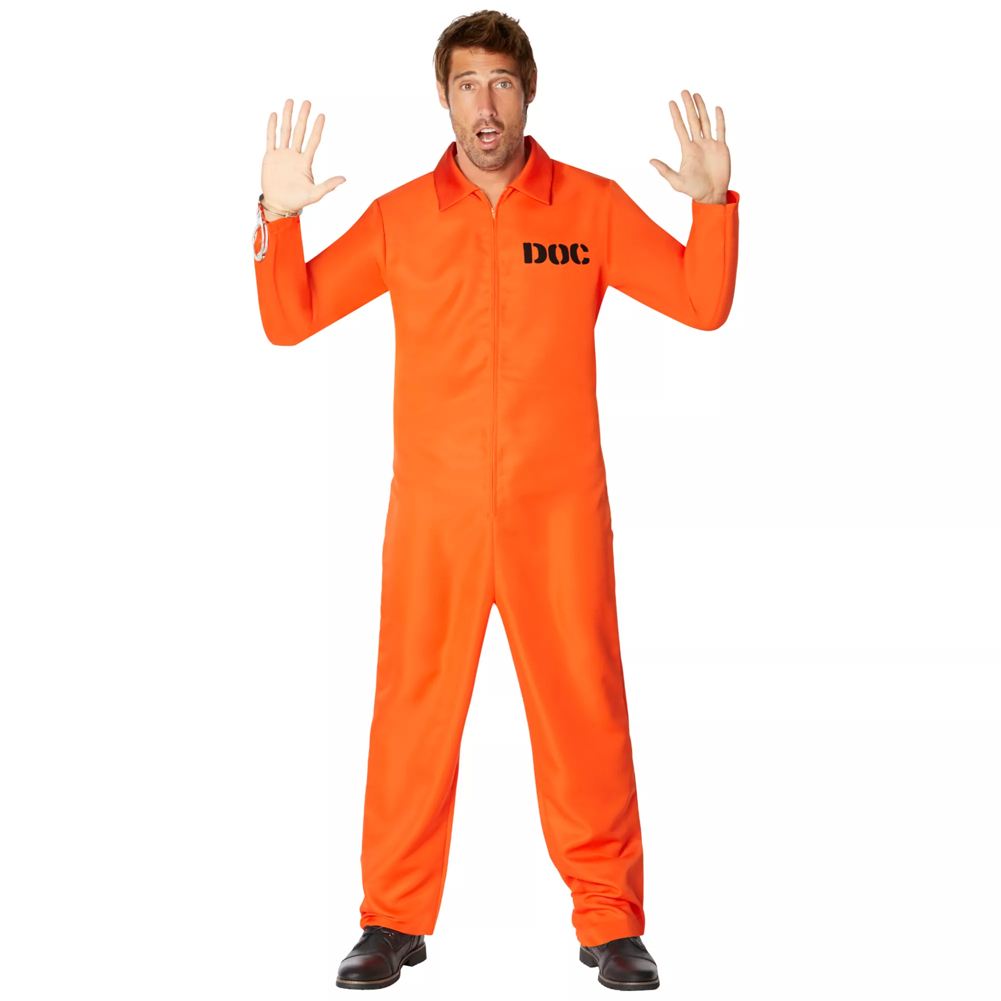 Adult Department of Corrections Prisoner One Piece Costume at Spirit Halloween