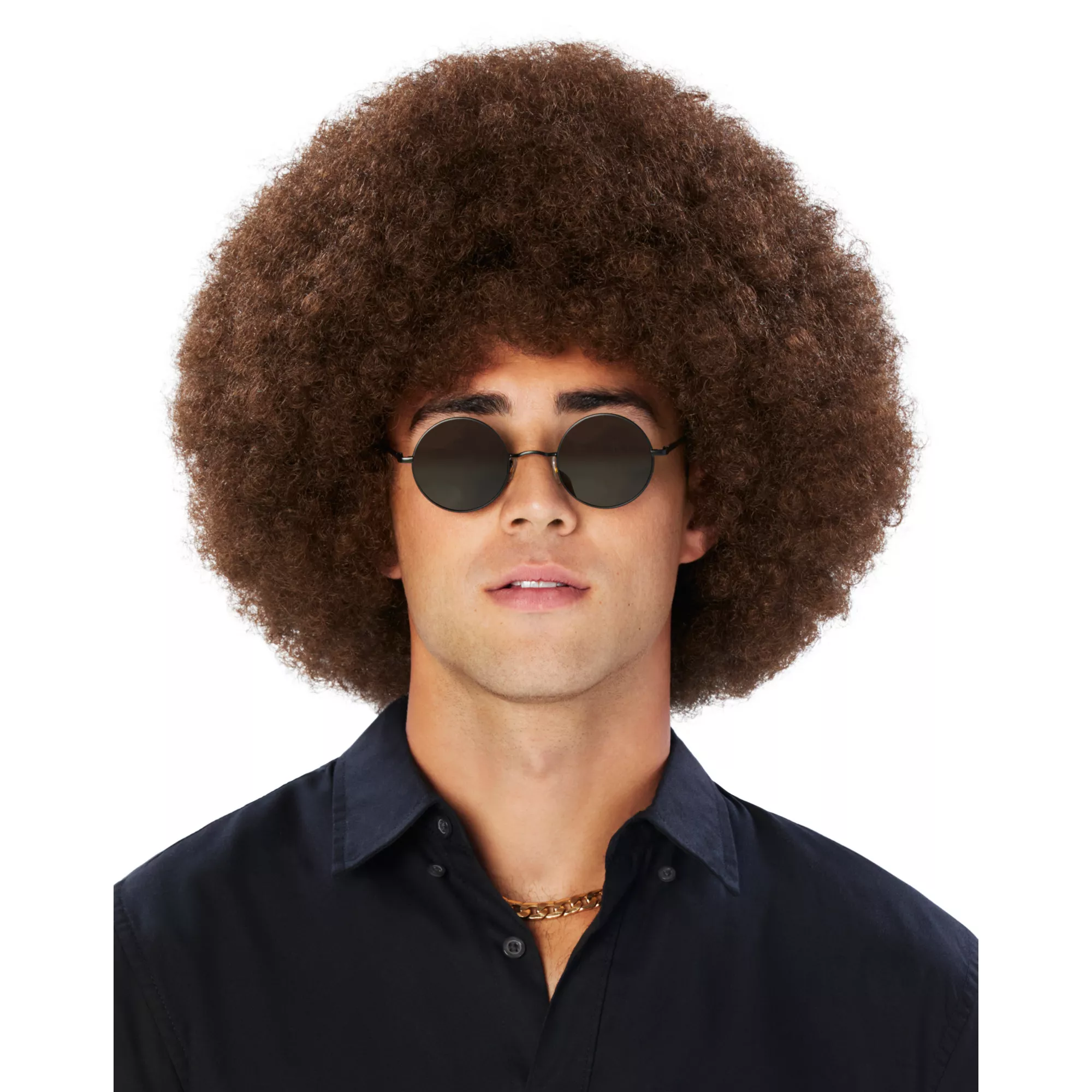 Brown Curly Wig at Spirit Halloween