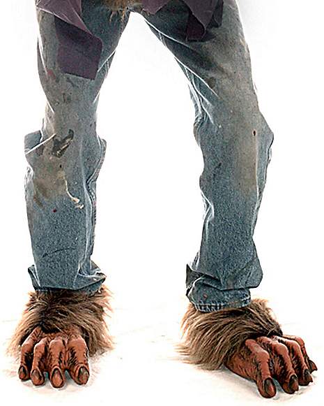 Wolverine Adult Werewolf Hairy Feet Foot Shoe Cover Halloween Costume Accessory 