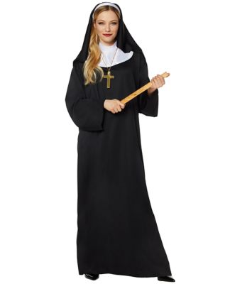 Womens Dreadful Nun Fancy Dress Costume Halloween Sister Act