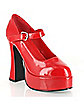 Red Mary Jane Platform Shoes